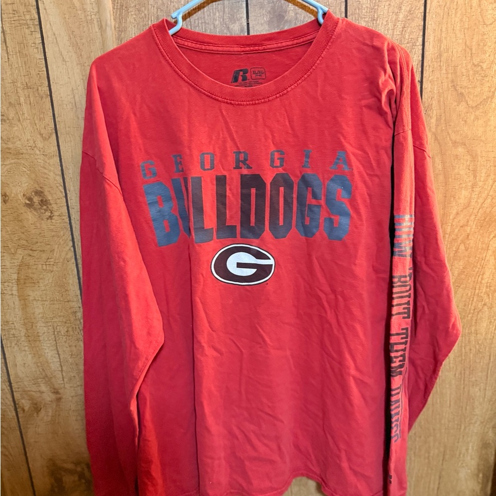 Russell Athletic Georgia Bulldogs Red Long Sleeve Tee